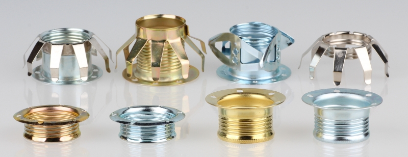 5x Ring Schraube Schraubring Metall E14 vermessingt Fassung Leuchte Lampe Ersatz 