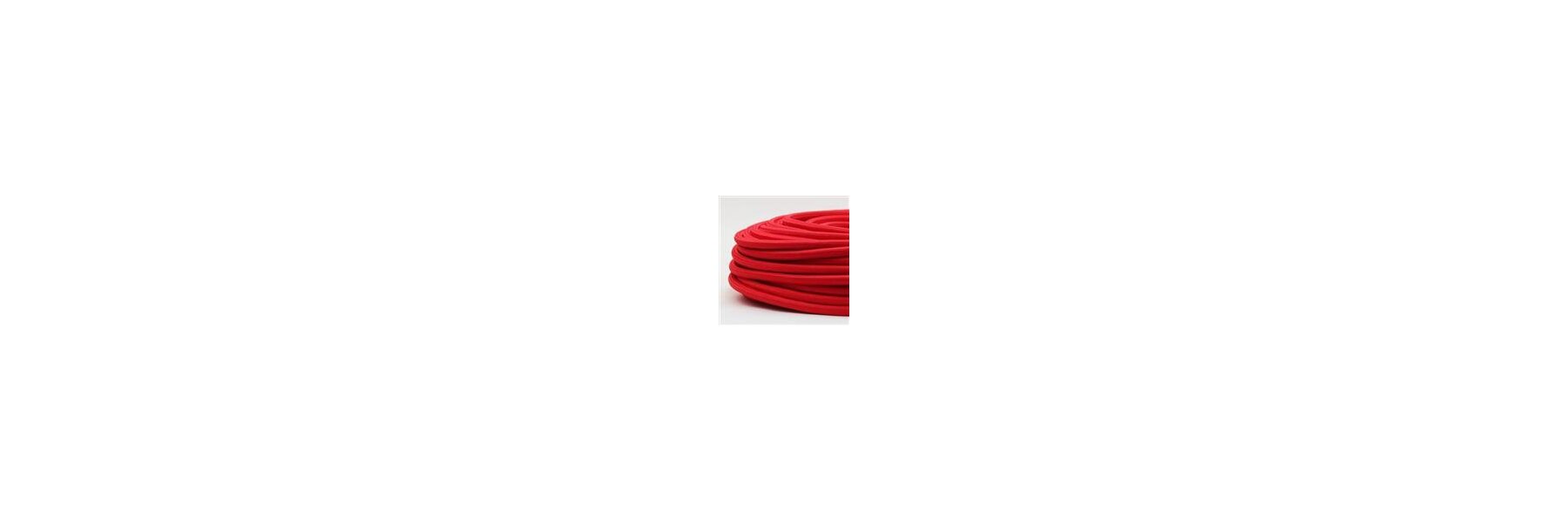 Textilkabel Rot, 3x1,5 Mm², Verseilt – Stoffkabel Für Lampen & Geräte, Meterware