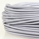 Textilkabel Stoffkabel silber 1-adrig 1x0,75mm²...