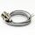 Textilkabel Silber mit Vintage E27 Lampenfassung Messing vernickelt und 2 Schraubringe 1-5m