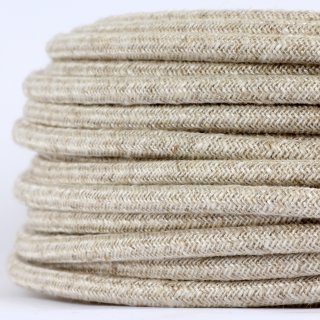 Textilkabel Stoffkabel kiesel 3-adrig 3x0,75 Gummischlauchleitung 3G 0,75 H03VV-F textilummantelt