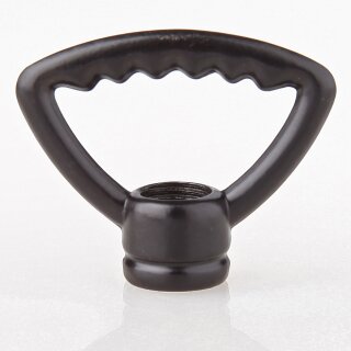 Zahnringnippel Metall schwarz 42mm mit M10x1 Durgangsgewinde für Lampen und Leuchtenbau