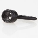 Zahnringnippel Metall schwarz 42mm mit M10x1 Durgangsgewinde für Lampen und Leuchtenbau
