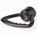 Zahnringnippel Metall schwarz 42mm mit M10x1 Durgangsgewinde für Lampen und Leuchtenbau