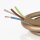 PVC Lampenkabel Elektro-Kabel Stromkabel Rundkabel gold 3-adrig, 3Gx0,75mm² mit integriertem Stahlseil als Zugentlastung