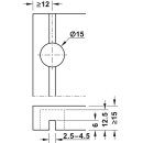 Häfele Rückwandverbinder Rückwandhalter Ixconnect RPC S 15/25 zum Anschrauben