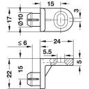 Häfele Rückwandverbinder Rückwandhalter zum Einclipsen der Rückwand 24 mm Kunststoff weiß