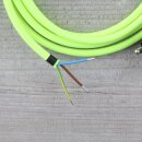 Textilkabel Neon-Gelb 3-adrig mit Schutzkontakt-Winkelstecker Anschlussleitung Zuleitung 1-5m