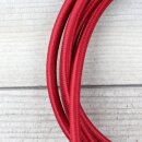 Textilkabel Bordeaux Rot 3-adrig mit Schutzkontakt-Winkelstecker Anschlussleitung Zuleitung 1-5m