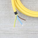 Textilkabel Gelb 3-adrig mit Schutzkontakt-Winkelstecker Anschlussleitung Zuleitung 1-5m