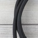Textilkabel Schwarz 3-adrig mit Schutzkontakt-Winkelstecker Anschlussleitung Zuleitung 1-5m