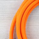 Textilkabel Anschlussleitung Zuleitung 2-5m orange mit Schutzkontakt-Winkelstecker