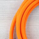 Textilkabel Orange 3-adrig mit Schutzkontakt-Winkelstecker Anschlussleitung Zuleitung 1-5m