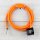 Textilkabel Orange 3-adrig mit Schutzkontakt-Winkelstecker Anschlussleitung Zuleitung 1-5m