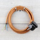 Textilkabel Kupfer Metallic 3-adrig mit...