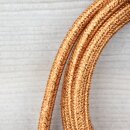 Textilkabel Kupfer Metallic 3-adrig mit Schutzkontakt-Winkelstecker Anschlussleitung Zuleitung 1-5m