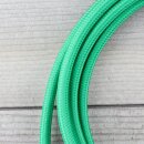 Textilkabel Grün 3-adrig mit Schutzkontakt-Winkelstecker Anschlussleitung Zuleitung 1-5m