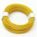 10 Meter Schaltlitzen Kabel gelb 1-adrig 1x0,14mm&sup2; 