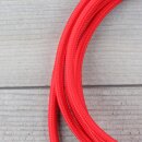 Textilkabel Rot 3-adrig mit Schutzkontakt-Winkelstecker Anschlussleitung Zuleitung 1-5m