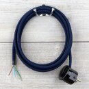 Textilkabel Marineblau 3-adrig mit...