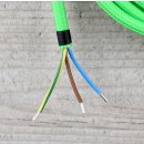 Textilkabel Anschlussleitung Zuleitung 2-5m kiwi grün mit Schutzkontakt-Winkelstecker