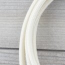 Textilkabel Elfenbein 3-adrig mit Schutzkontakt-Winkelstecker Anschlussleitung Zuleitung 1-5m