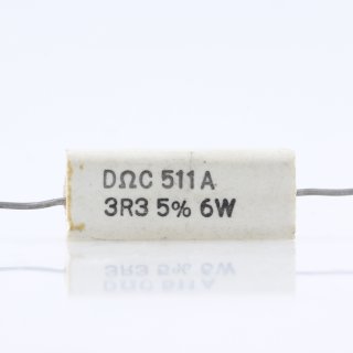 3.3 Ohm 6W 5% axial Zementwiderstand