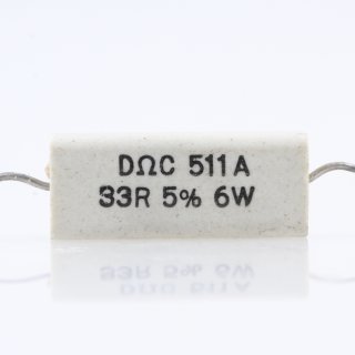 33 Ohm 6W 5% axial Zementwiderstand