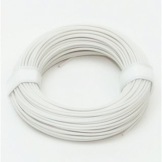 10 Meter Schaltlitzen Kabel weiß 1-adrig 1x0,14mm² 