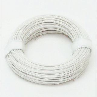 10 Meter Schaltlitzen Kabel weiß 1-adrig 1x0,14mm²