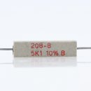 5.1k Ohm 5W 10% axial Zementwiderstand