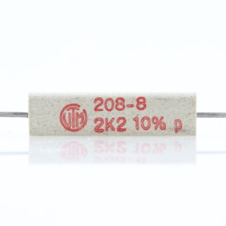 2.2k Ohm 5W 10% axial Zementwiderstand