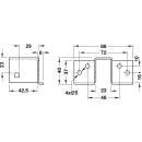 Häfele Möbel Bettsockelverbinder Bettverbinder 88x40mm Stahl verzinkt