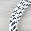 Textilkabel Schwarz-Weiß mit E27 Lampenfassung Glattmantel Kunststoff schwarz 1-5m