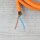 Textilkabel Orange mit E27 Lampenfassung Glattmantel Kunststoff schwarz 1-5m