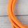 Textilkabel Orange mit E27 Lampenfassung Glattmantel Kunststoff schwarz 1-5m