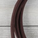 Textilkabel Braun mit E27 Lampenfassung Glattmantel Kunststoff weiß 1-5m