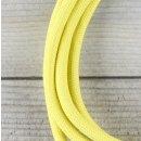 Textilkabel Lampenpendel 1-5m gelb mit E27 Fassung Kunststoff weiß