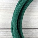Textilkabel Dunkelgrün mit E27 Lampenfassung Glattmantel Kunststoff weiß 1-5m