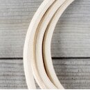 Textilkabel Elfenbein mit E27 Lampenfassung Glattmantel Kunststoff weiß 1-5m