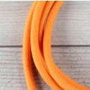 Textilkabel Lampenpendel 1-5m orange mit E27 Fassung Kunststoff weiß
