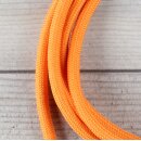 Textilkabel Orange mit E27 Lampenfassung Glattmantel Kunststoff weiß 1-5m
