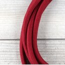 Textilkabel Bordeaux Rot mit E27 Lampenfassung Glattmantel Kunststoff weiß 1-5m