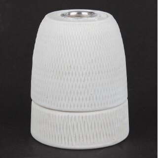 E27 Porzellanfassung matt mit M10x1 Innengewinde 250V/4A