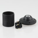 E27 Lampenfassung Thermoplast/Kunststoff schwarz mit Dach...