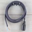 Textilkabel Graphit-Grau E14 Lampenfassung mit...