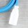 Textilkabel Lampenpendel 1-5m blau mit E14 Fassung Kunststoff weiß