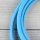 Textilkabel Lampenpendel 1-5m blau mit E14 Fassung Kunststoff weiß