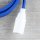 Textilkabel Lampenpendel 1-5m dunkelblau mit E14 Fassung Kunststoff weiß
