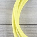 Textilkabel Lampenpendel 1-5m gelb mit E14 Fassung Kunststoff weiß